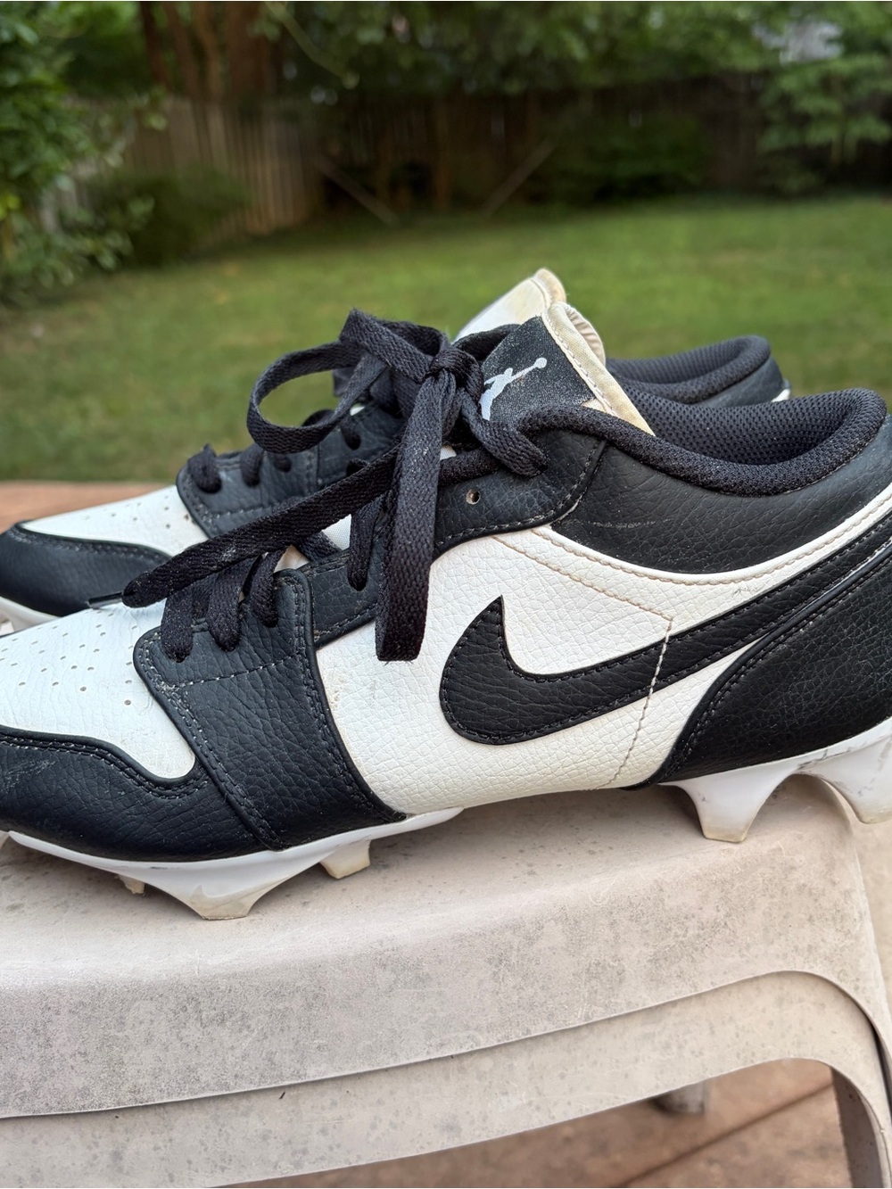 Nike Air Jordan 1 Low TD Panda Sz=8.5 FJ6245-100 Football Cleats Men’s